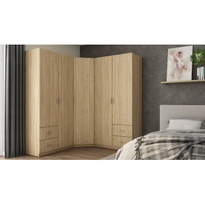 Szafa narożna 189x214 cm dąb olejowany – Cornero | eMeblast