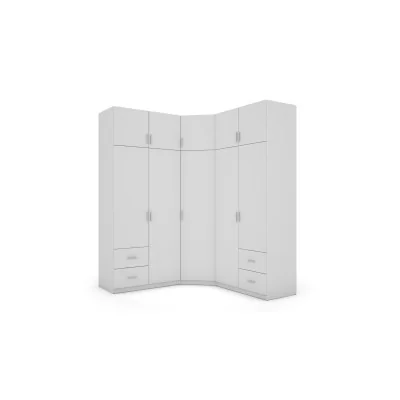 Szafa narożna 189x240 cm biel – Corvado | eMeblast