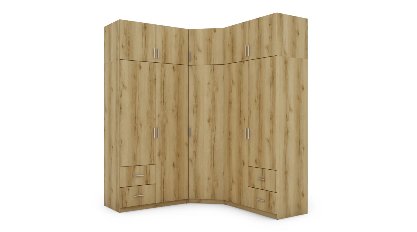 Szafa narożna 189x240 cm dąb grand naturalny – Corvado | eMeblast