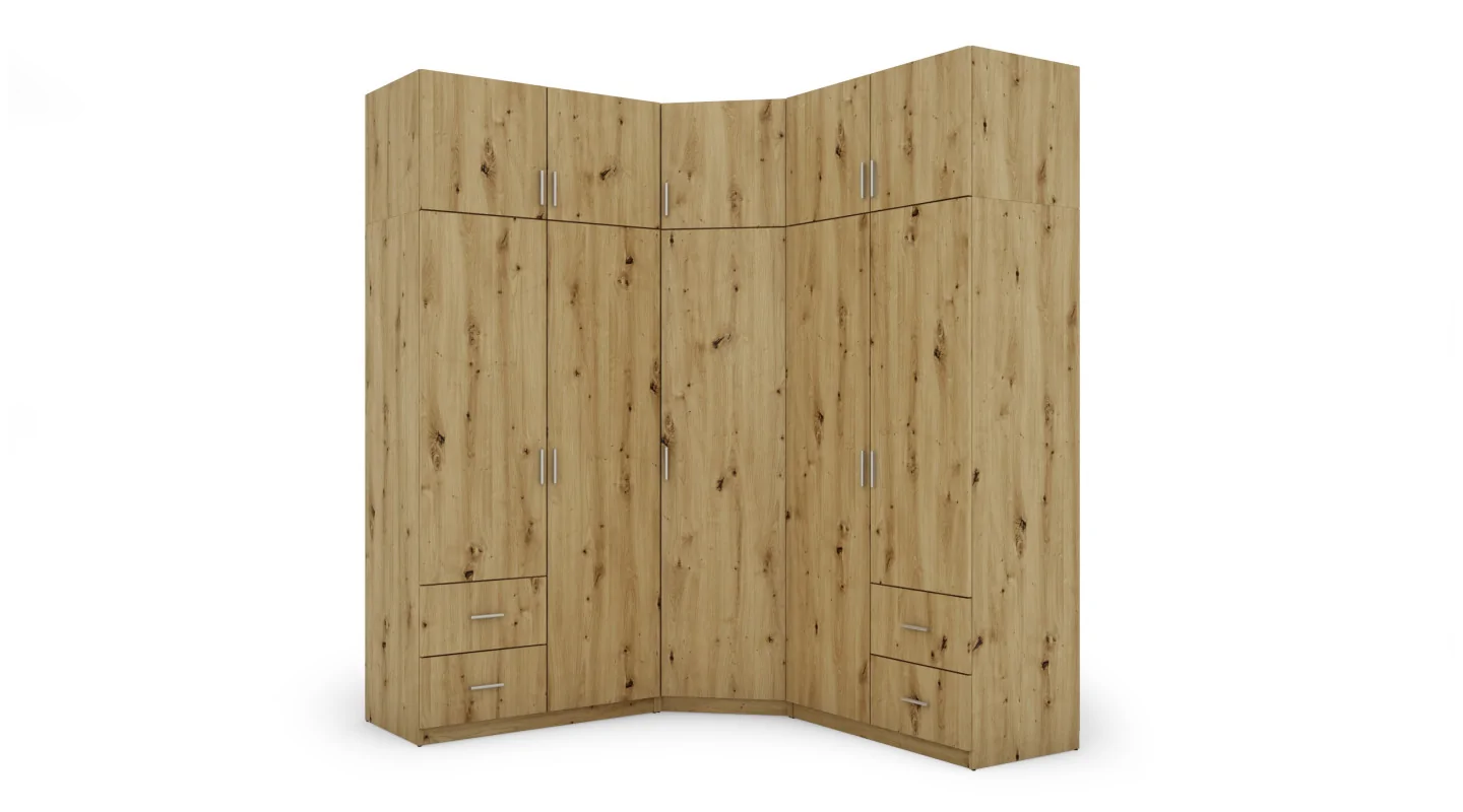 Szafa narożna 189x240 cm dąb artisan – Corvado | eMeblast