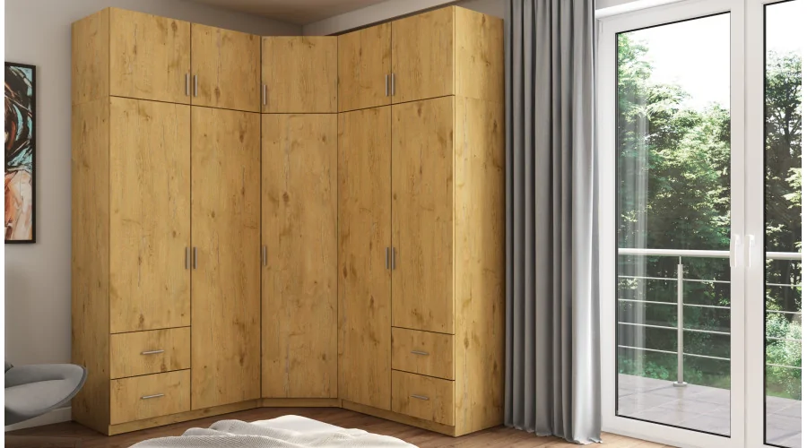 Szafa narożna 189x240 cm dąb lancelot – Corvado | eMeblast