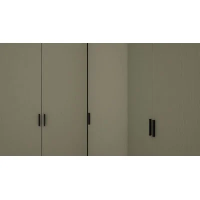 Szafa narożna 189x240 cm szary grafit eukaliptus lustro – Corvado | eMeblast