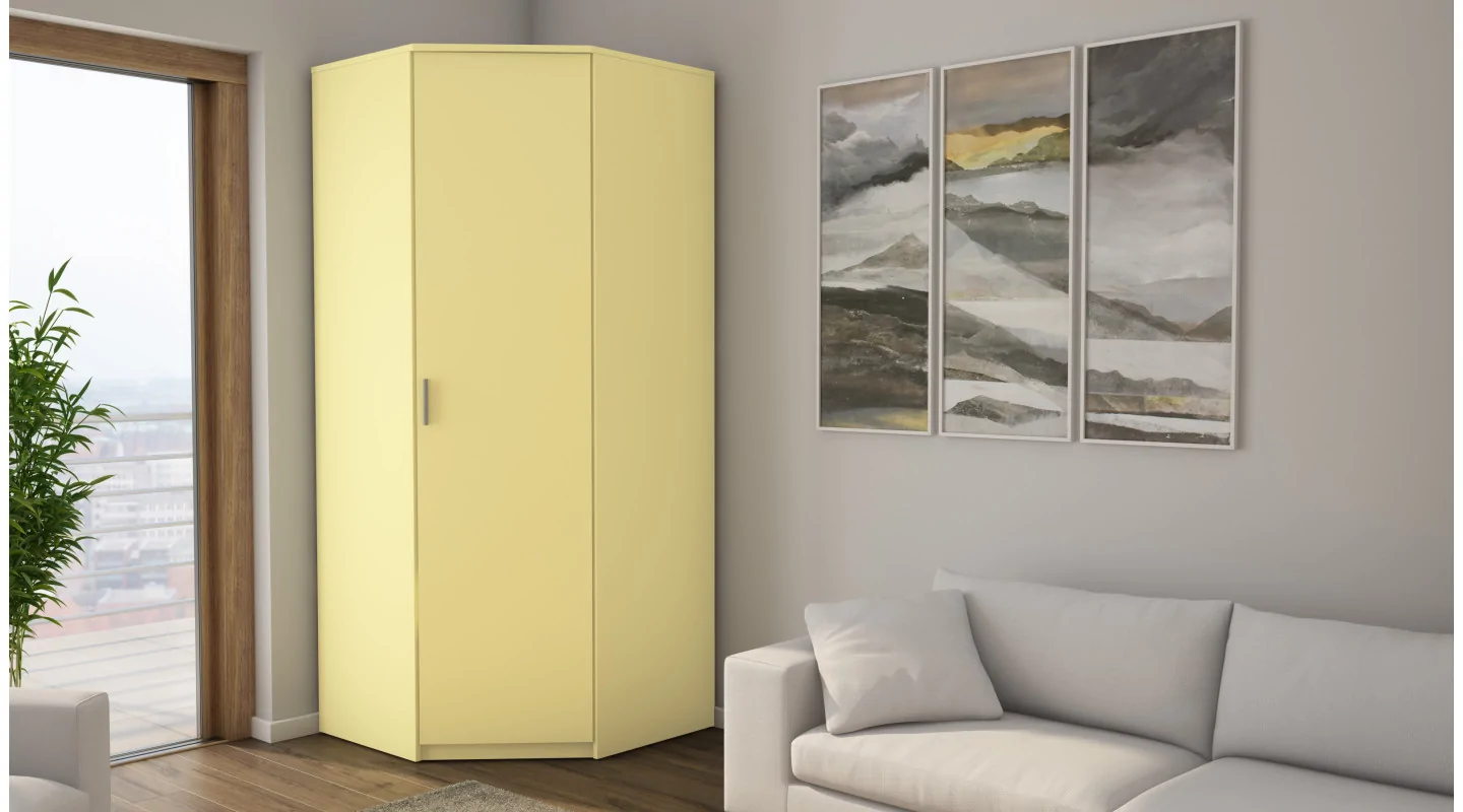Szafa narożna 85x85 cm wanilia – Vena | eMeblast Szafa narożna 85x85 cm wanilia – Vena | eMeblast