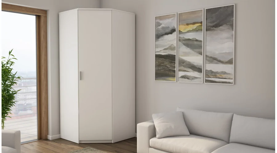 Szafa narożna 85x85 cm biel – Vena | eMeblast