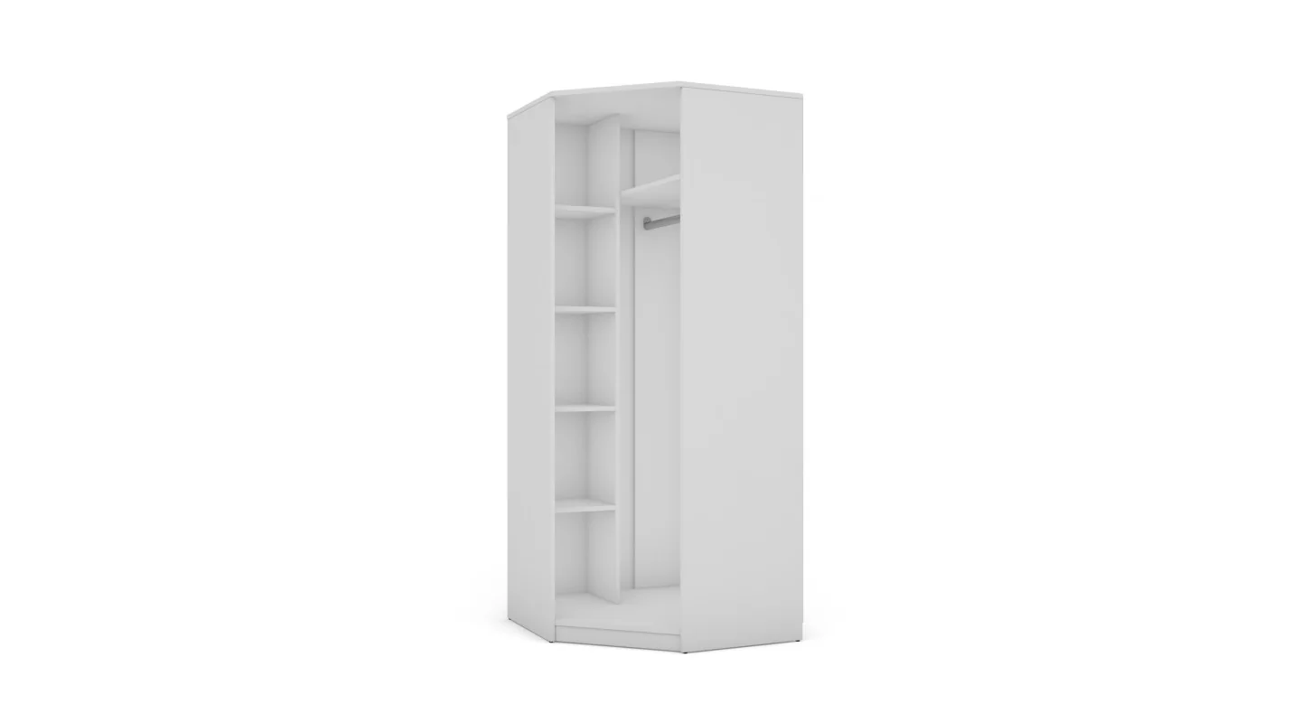 Szafa narożna 85x85 cm lustro biel – Vena | eMeblast Szafa narożna 85x85 cm lustro biel – Vena | eMeblast