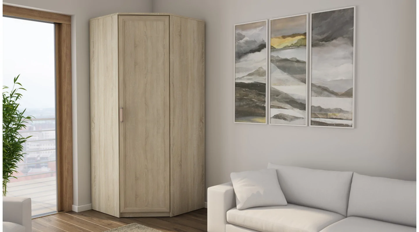 Szafa narożna 85x85 cm sonoma jasna – Vena | eMeblast