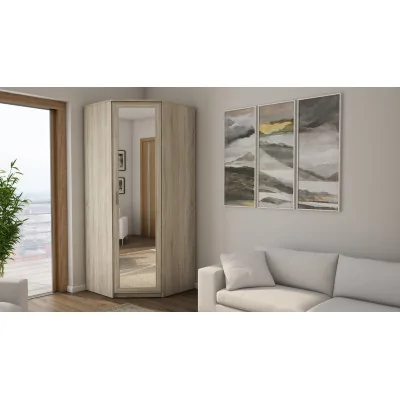 Szafa narożna 85x85 cm lustro sonoma jasna – Vena | eMeblast