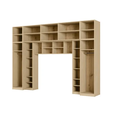 Zabudowa sypialni 394x225 cm 2 lustra dąb Baltic Dune biel – Sena | eMeblast