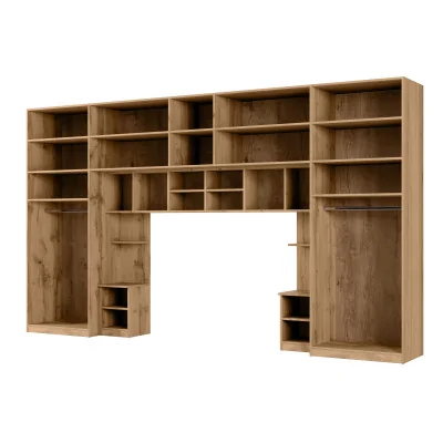 Zabudowa sypialni 394x225 cm dąb Wotan piasek pustyni lustro Tip-On – Jula | eMeblast Zabudowa sypialni 394x225 cm dąb Wotan piasek pustyni lustro Tip-On – Jula | eMeblast