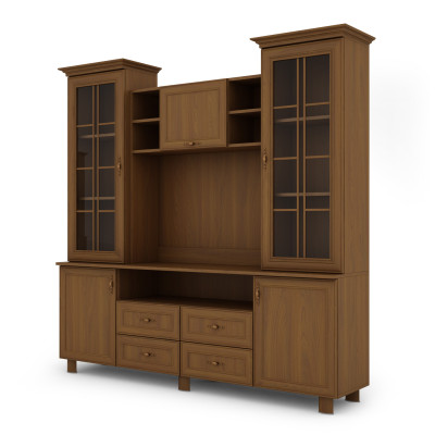 copy of TV Display Cabinet 200 cm on legs, glazing, TV unit, drawers, shelves, cabinets