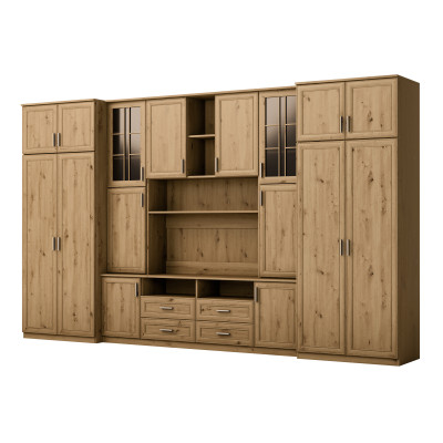 copy of Wall unit with spacious cabinets, shelves, cabinets, TV area - SAWA