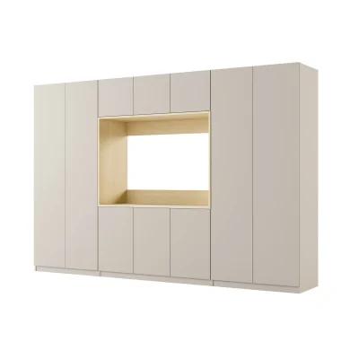 Meblościanka z wnęką pod telewizor 315×210 cm Kaszmirowy Beż - VISION