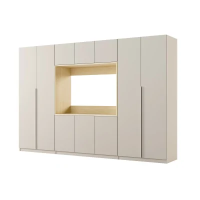 Meblościanka z wnęką pod telewizor 315×210 cm Kaszmirowy Beż - VISION