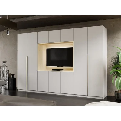 Meblościanka z wnęką pod telewizor 315×210 cm Kaszmirowy Beż - VISION