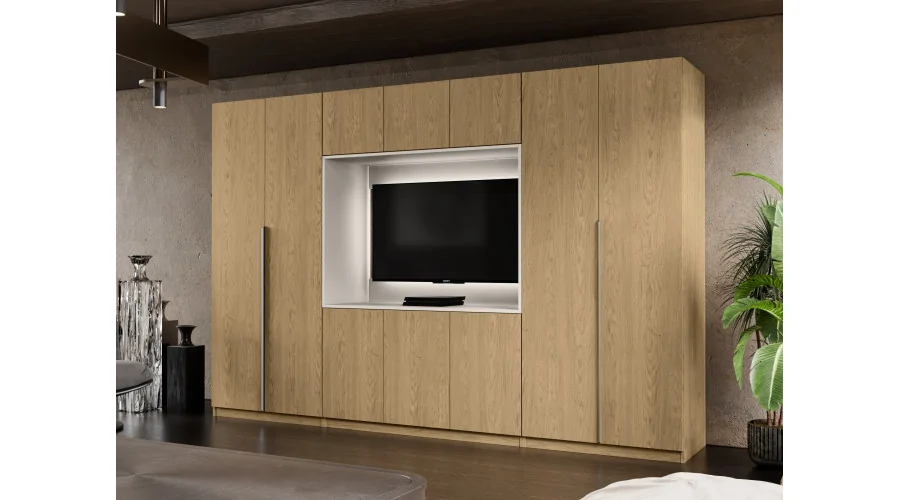 Meblościanka z wnęką pod telewizor 315×210 cm Dąb Baltic Dune - VISION