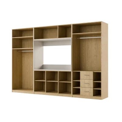 Meblościanka z wnęką pod telewizor 315×210 cm Dąb Baltic Dune - VISION