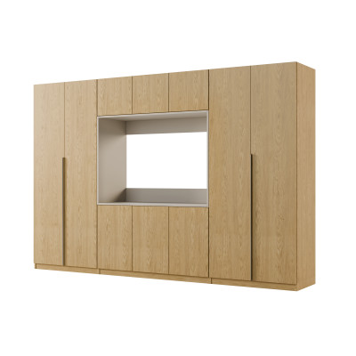 Meblościanka z wnęką pod telewizor 315×210 cm Dąb Baltic Dune - VISION