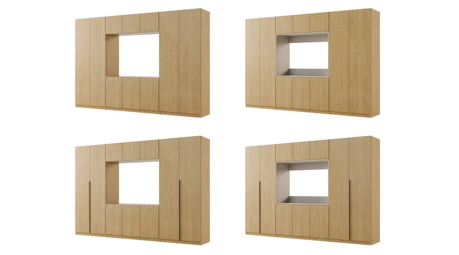 Meblościanka z wnęką pod telewizor 315×210 cm Dąb Baltic Dune - VISION