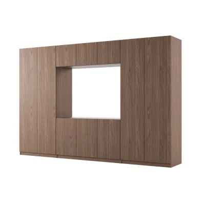 Meblościanka z wnęką pod telewizor 315×210 cm Orzech Włoski - VISION