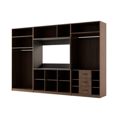 Meblościanka z wnęką pod telewizor 315×210 cm Orzech Włoski - VISION