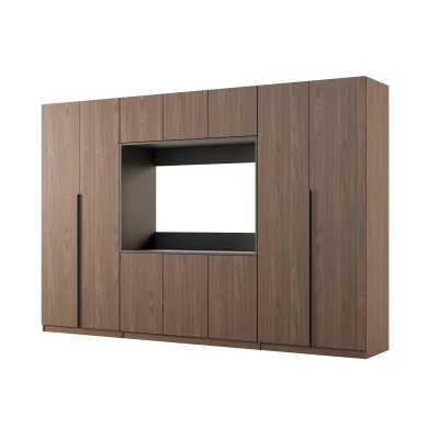 Meblościanka z wnęką pod telewizor 315×210 cm Orzech Włoski - VISION