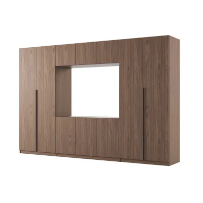 Meblościanka z wnęką pod telewizor 315×210 cm Orzech Włoski - VISION