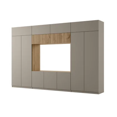 Przestronna meblościanka pod telewizor 365×240 cm Kalahari Dąb Carpenter Whisky - INFINITY