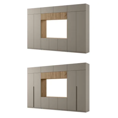 Przestronna meblościanka pod telewizor 365×240 cm Kalahari Dąb Carpenter Whisky - INFINITY