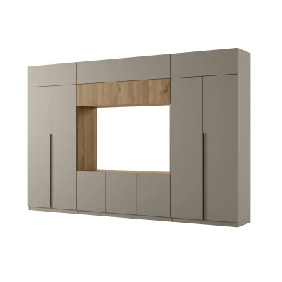 Przestronna meblościanka pod telewizor 365×240 cm Kalahari Dąb Carpenter Whisky - INFINITY