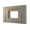 Przestronna meblościanka pod telewizor 365×240 cm Kalahari Dąb Carpenter Whisky - INFINITY