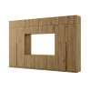 Przestronna meblościanka pod telewizor 365×240 cm Dąb Carpenter Whisky - INFINITY