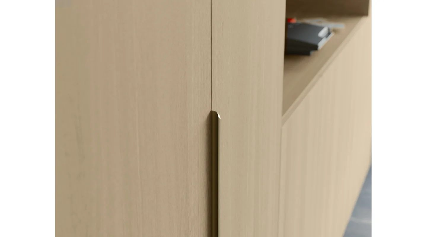 Stylowa meblościanka ze strefą RTV 385×240 cm Dąb Elegancki - ATRIUM