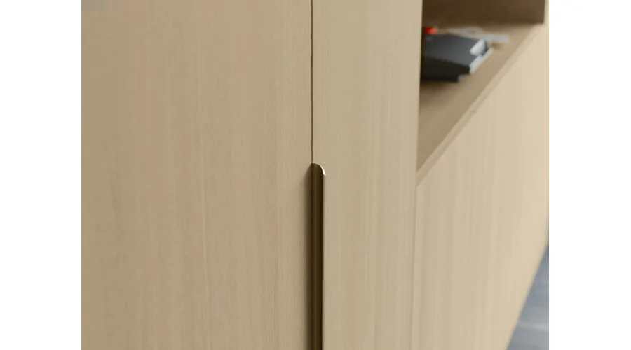 Stylowa meblościanka ze strefą RTV 385×240 cm Dąb Elegancki - ATRIUM