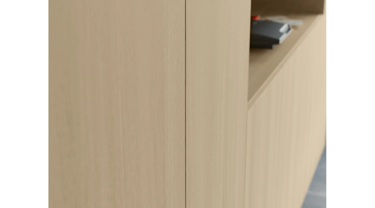 Stylowa meblościanka ze strefą RTV 385×240 cm Dąb Elegancki - ATRIUM