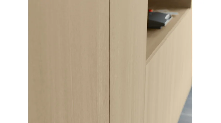 Stylowa meblościanka ze strefą RTV 385×240 cm Dąb Elegancki - ATRIUM