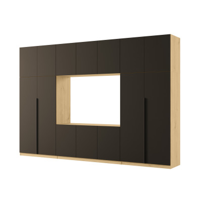 copy of Elegantní obývací stěna se skříněmi, skříňky, TV polička, šířka 380 cm - DAKO