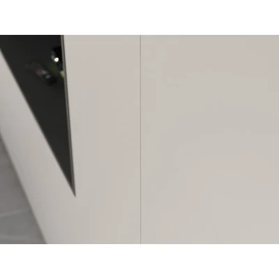 Minimalistyczna meblościanka z strefą RTV 350×240 cm Dąb Grand Kaszmirowy Beż - HORIZON