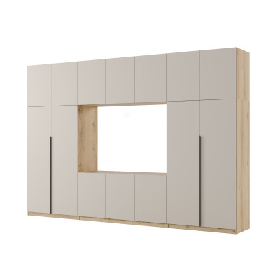 copy of Elegantní obývací stěna se skříněmi, skříňky, TV polička, šířka 380 cm - DAKO