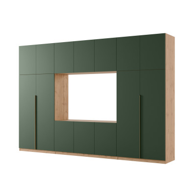 copy of Ansamblu elegant de mobilier cu dulapuri, dulapuri mici, raft TV, lățime 380 cm - DAKO