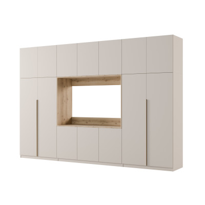 copy of Ansamblu elegant de mobilier cu dulapuri, dulapuri mici, raft TV, lățime 380 cm - DAKO