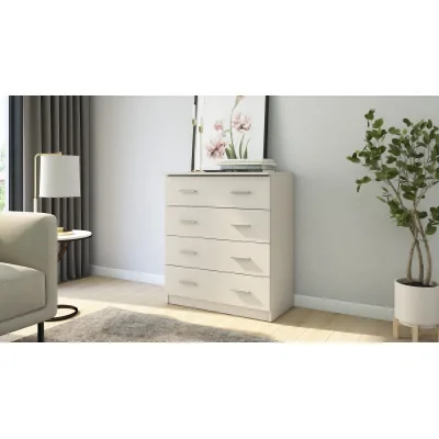 Kompaktowa komoda z 4 szufladami 80 cm Sonoma Ciemna – Nano