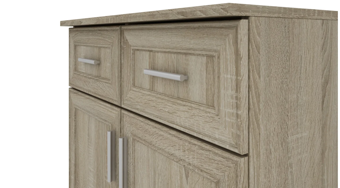 Komoda z drzwiczkami i szufladami 80 cm Sonoma Jasna – Optima Komoda z drzwiczkami i szufladami 80 cm Sonoma Jasna – Optima
