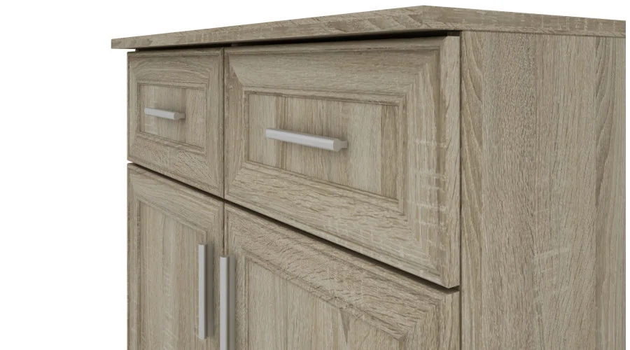 Komoda z drzwiczkami i szufladami 80 cm Sonoma Jasna – Optima Komoda z drzwiczkami i szufladami 80 cm Sonoma Jasna – Optima