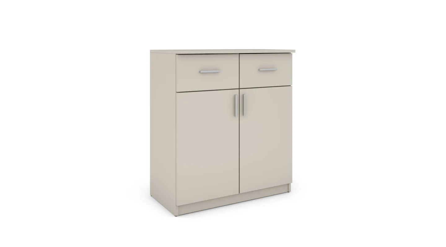Komoda z drzwiczkami i szufladami 80 cm Biel – Optima