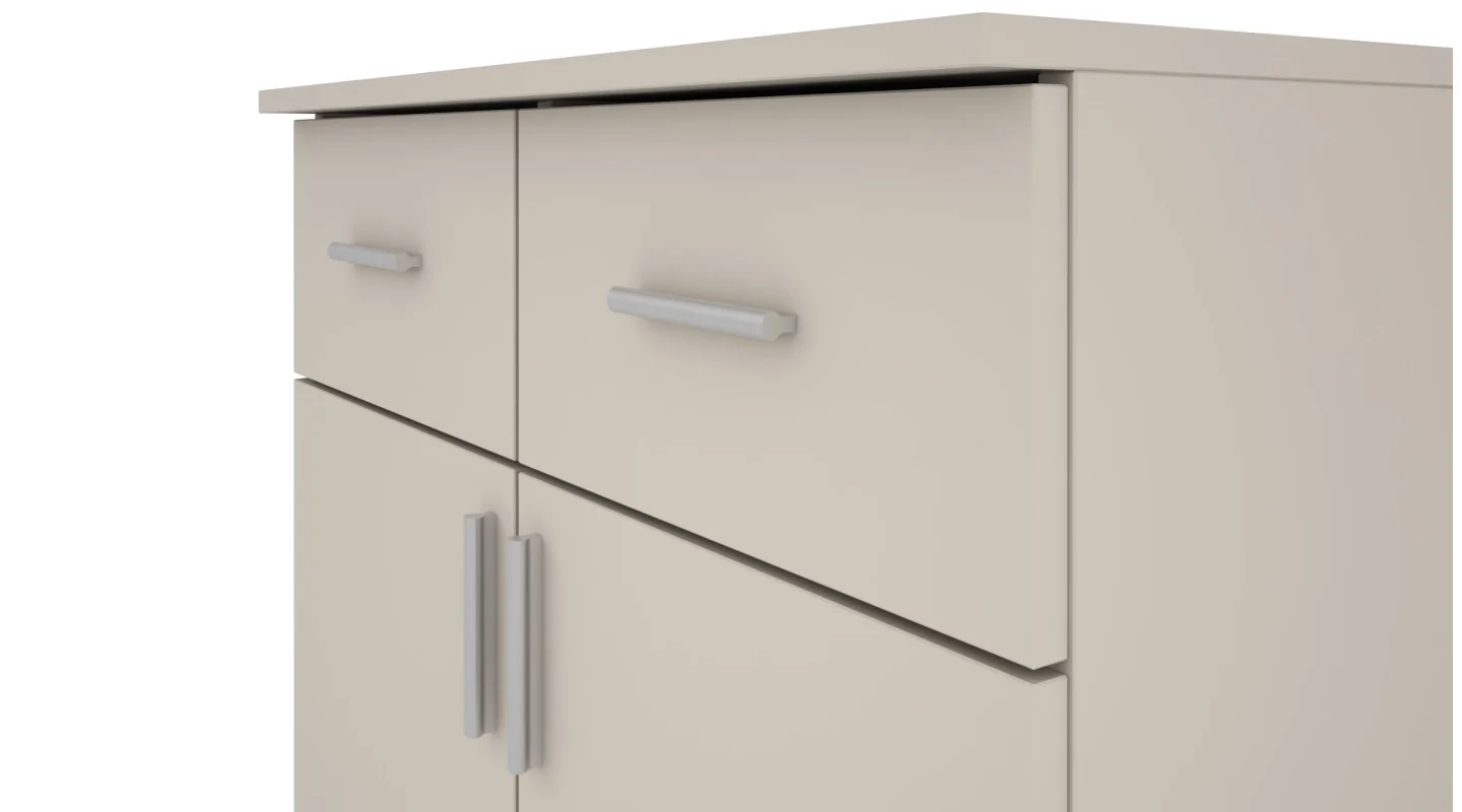 Komoda z drzwiczkami i szufladami 80 cm Biel – Optima