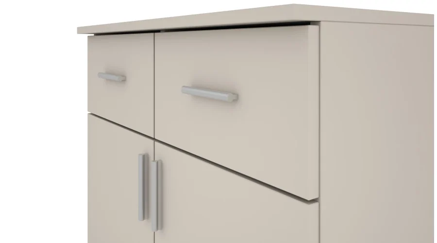 Komoda z drzwiczkami i szufladami 80 cm Biel – Optima