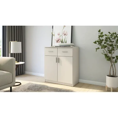 Komoda z drzwiczkami i szufladami 80 cm Biel – Optima