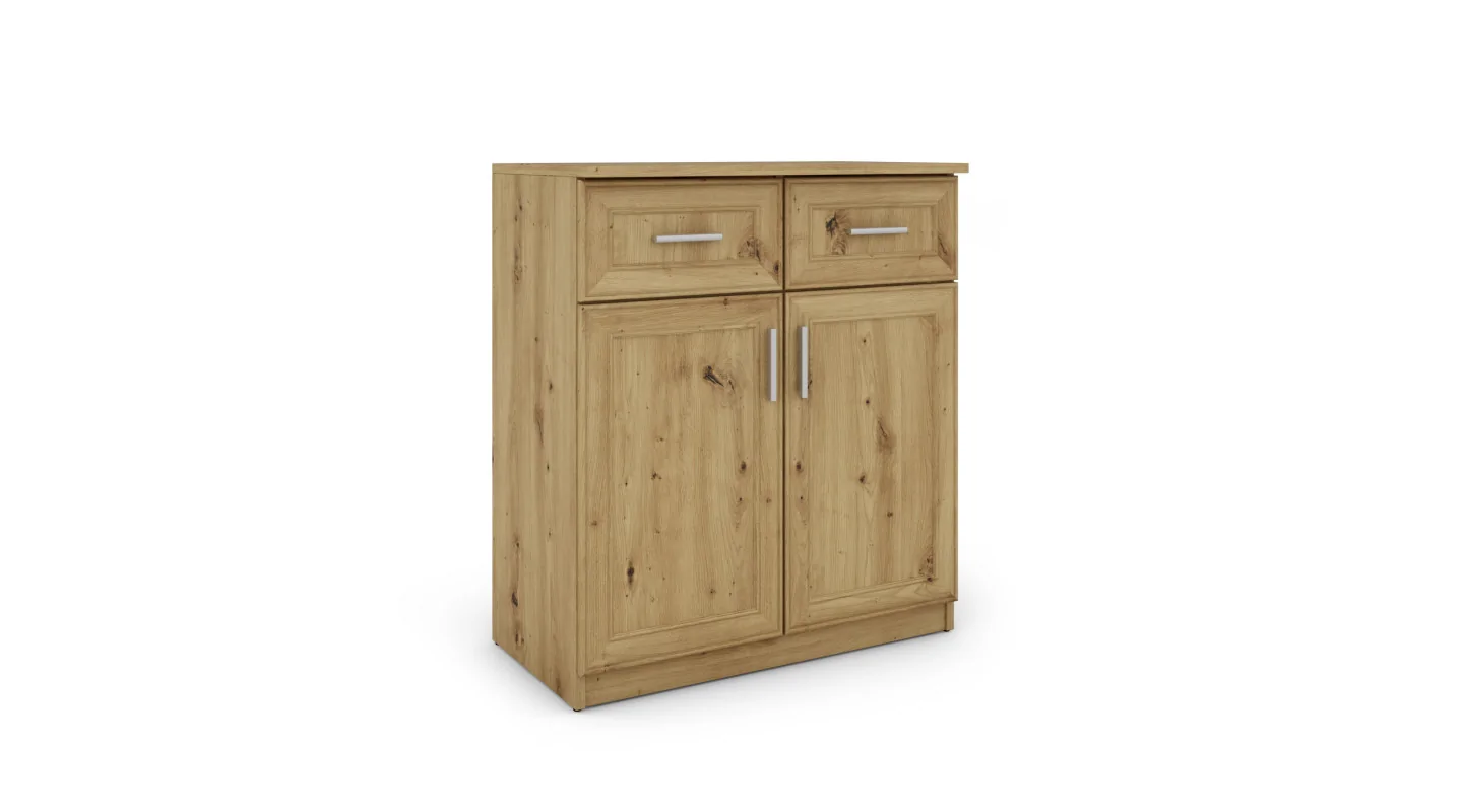 Komoda z drzwiczkami i szufladami 80 cm Biel – Optima