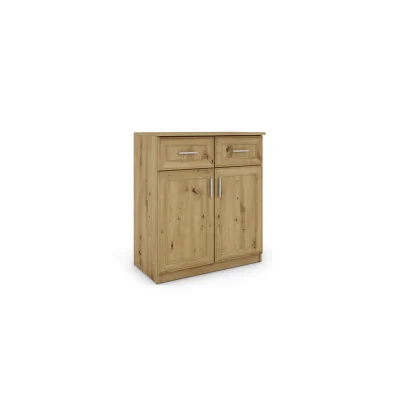 Komoda z drzwiczkami i szufladami 80 cm Biel – Optima