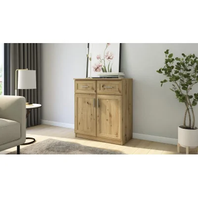 Komoda z drzwiczkami i szufladami 80 cm Biel – Optima